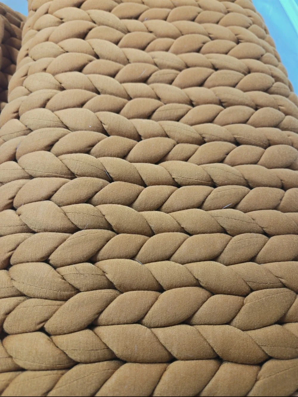 QUINCE Chunky Knit Weighted Blanket Terracotta 0540